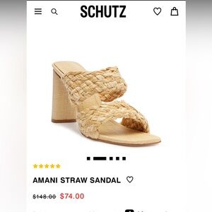 Schutz Raffia Heel